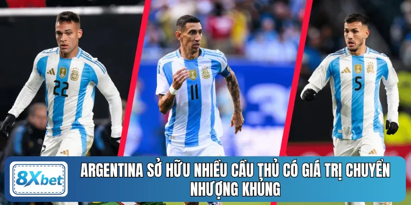 Argentina sở hữu nhiều cầu thủ có giá trị chuyển nhượng khủng