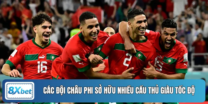 Các đội châu Phi sở hữu nhiều cầu thủ giàu tốc độ